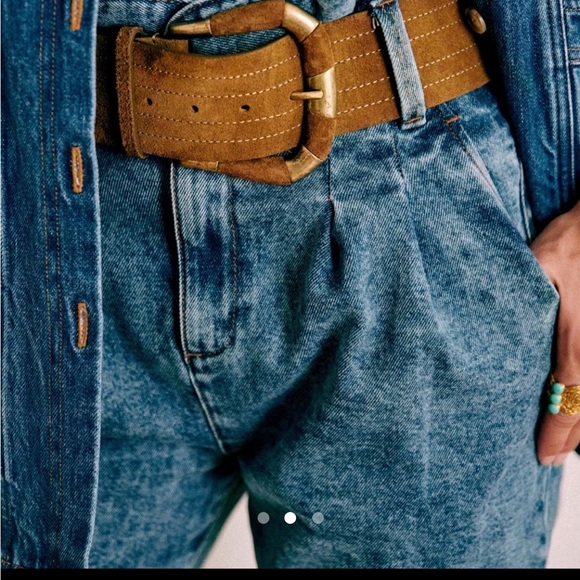 NWT Sézane Sophie belt. Taupe. Size 80 - Picture 2 of 8